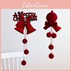 Tree Bell Christmas Decor Red Velvet Material Festive Home Embellishments Window
