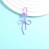 1PC DIY Creativity Alloy Decoration Bow Keychain Keychain Marker Lobster Buckle Design Pendant Gift Party
