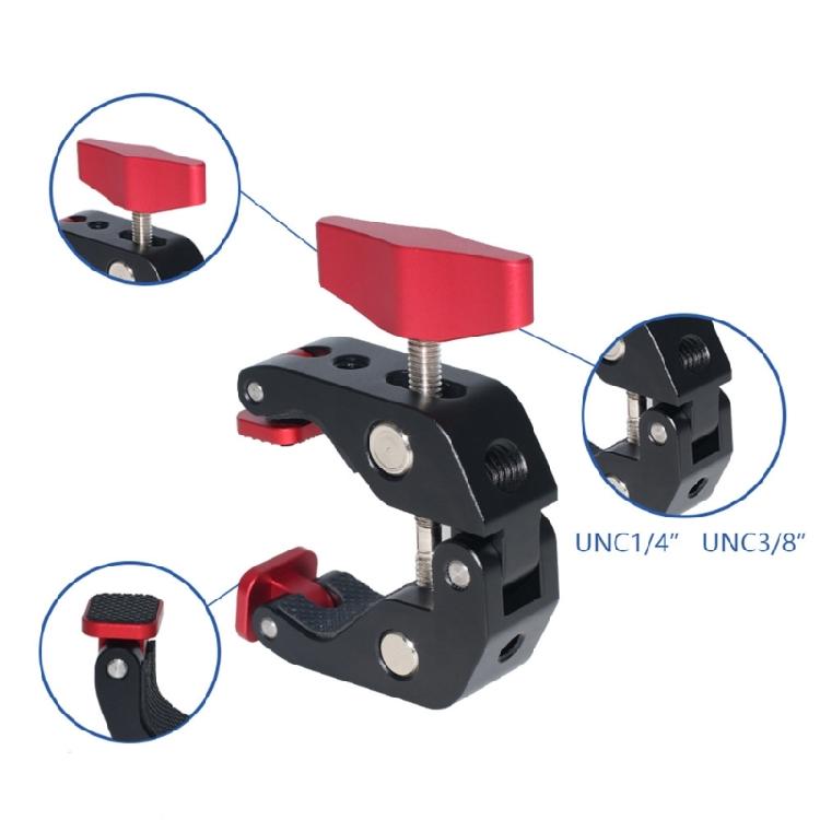 MultiPurpose Aluminum Magical Arm Clamp With Universal 1/4 3/8 Thread And AntiSlip Base For Photography Accessories