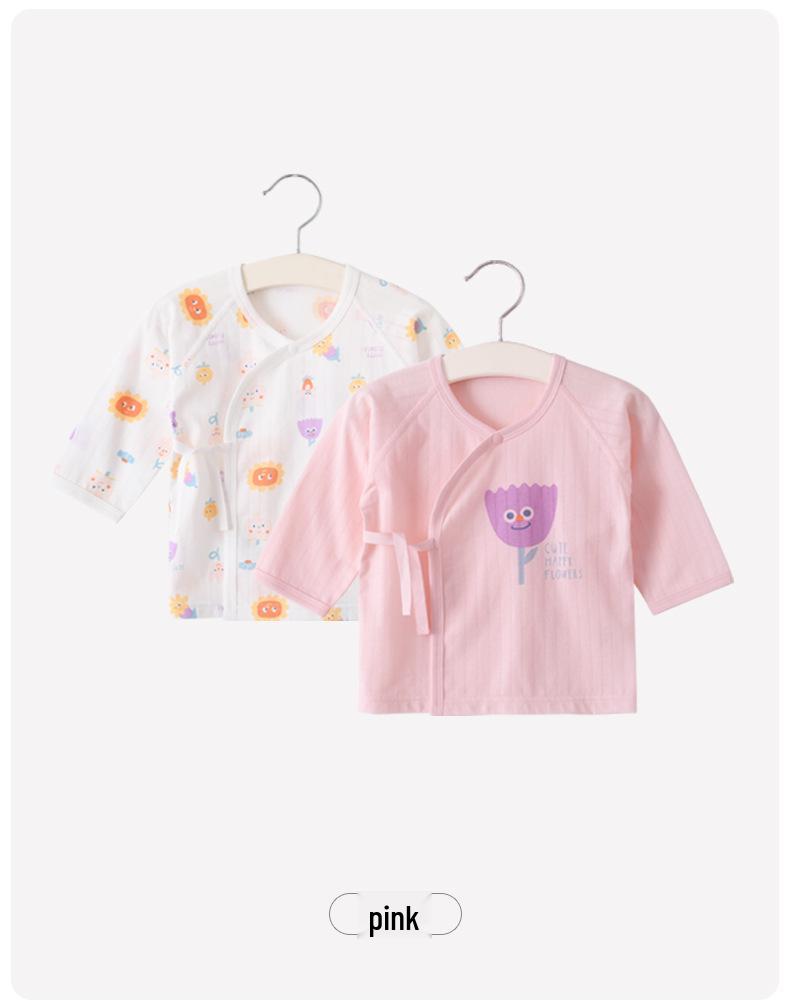 Kimono-Style Newborn Tops | Class A Pure Cotton | Belly Protection | 0-3 Months | Unisex | Size 52 | Spring/Summer