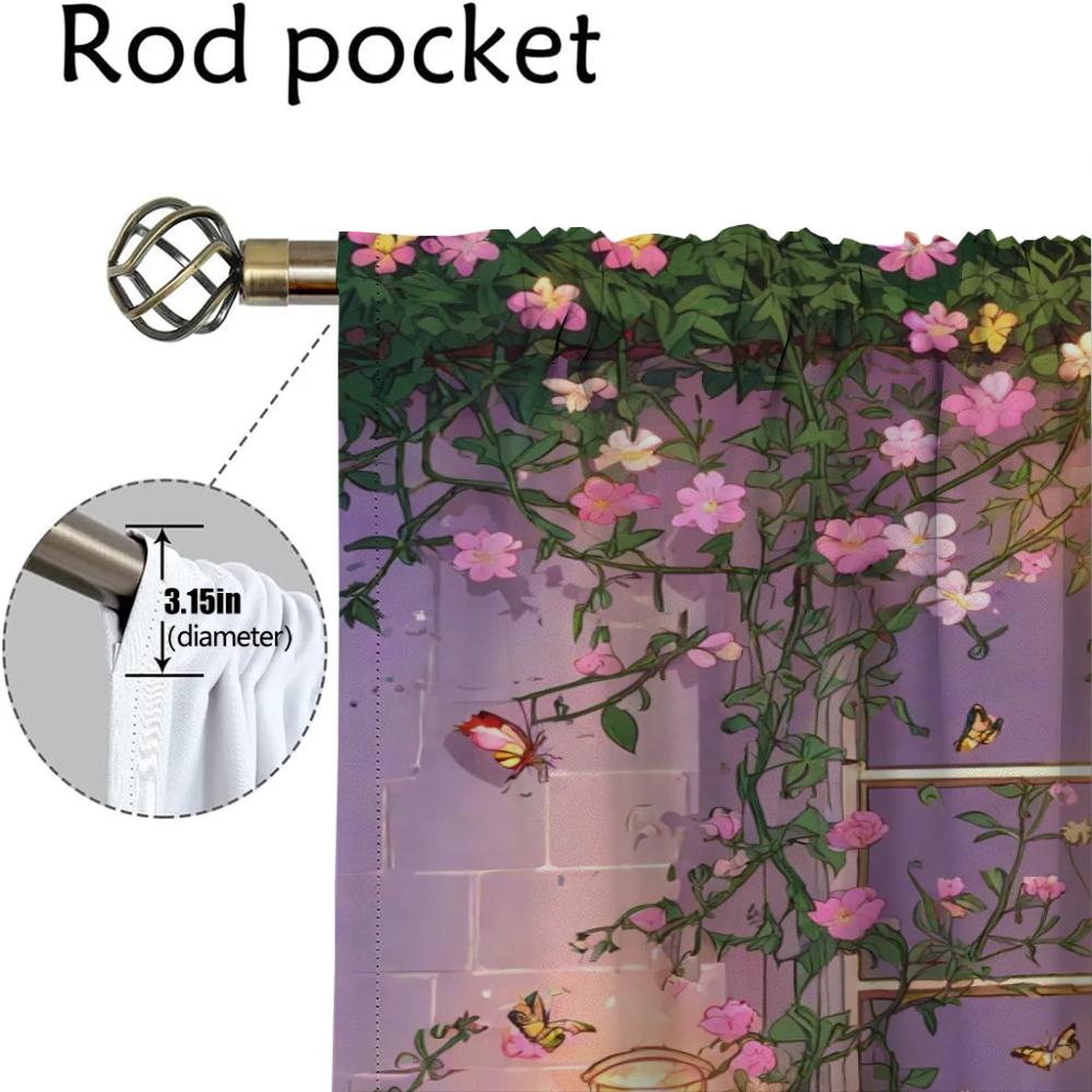 Garden Curtain Room Panel Curtains Bedroom Partition Shades Halloween Decoration Home Interior Child Darkening For Sleeping Area Made Of Polyester