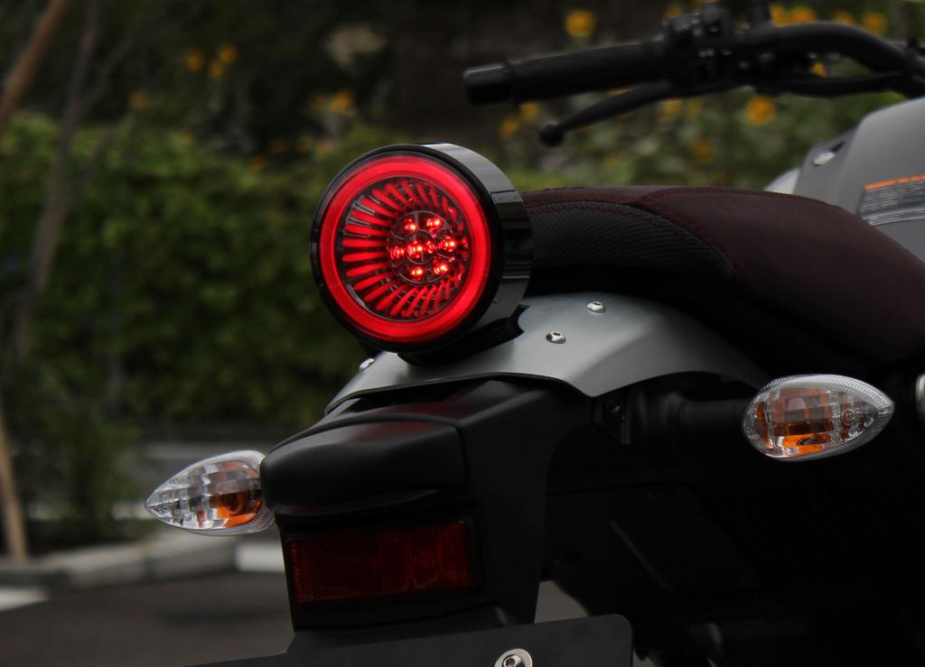 Kijima Motorcycle Parts LED Tail Lamp for Yamaha Bolt Unit, Black/Smoke, XSR900, 217-7019