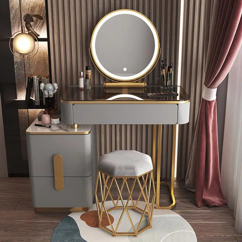 Mirrors Makeup Dressing Table Drawer Lighting Led Living Room Dressing Table Bedroom Household Home Furniture