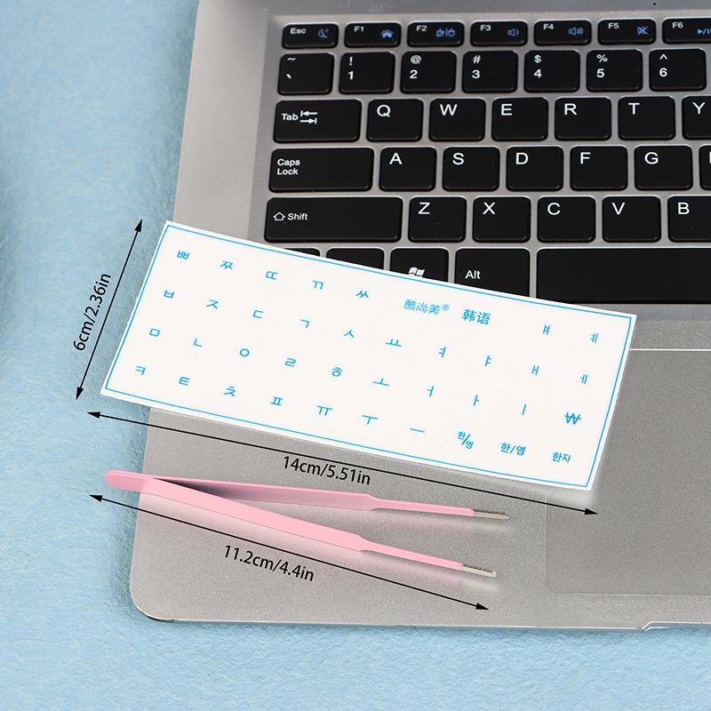 Korean Language Tear-Off Film Keyboard Sticker Desktop Laptop Key Sticker Single Film Universal Transparent Engraving Sticker