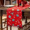 1PC Jacquard Dining Decor Ball Tassel Kitchen Polyester  Christmas Table Runner Party Table Decor Holiday 2 Sizes