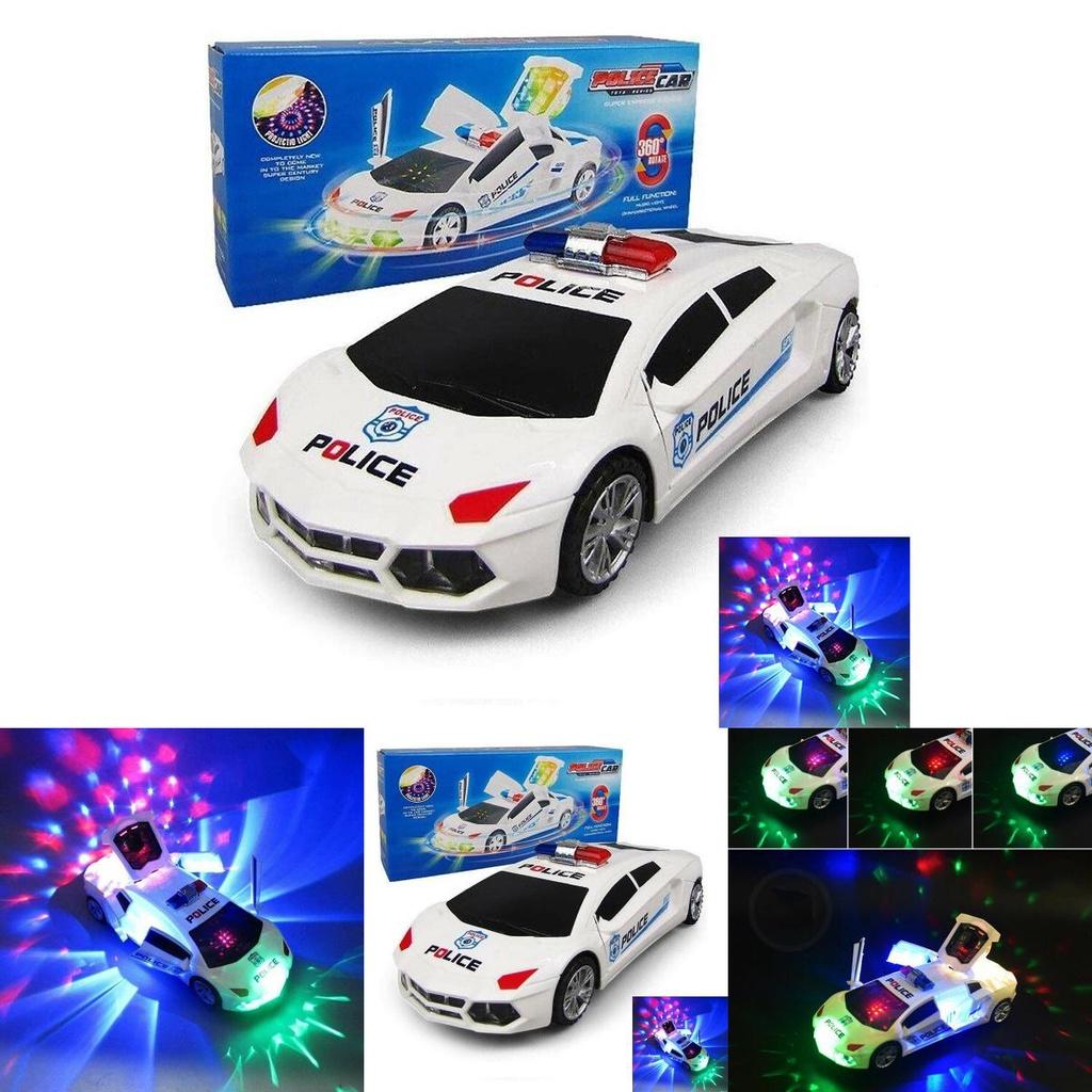 Stunning Police Car Led Light Music Rotating Toy For Kids Universal Driving Fun