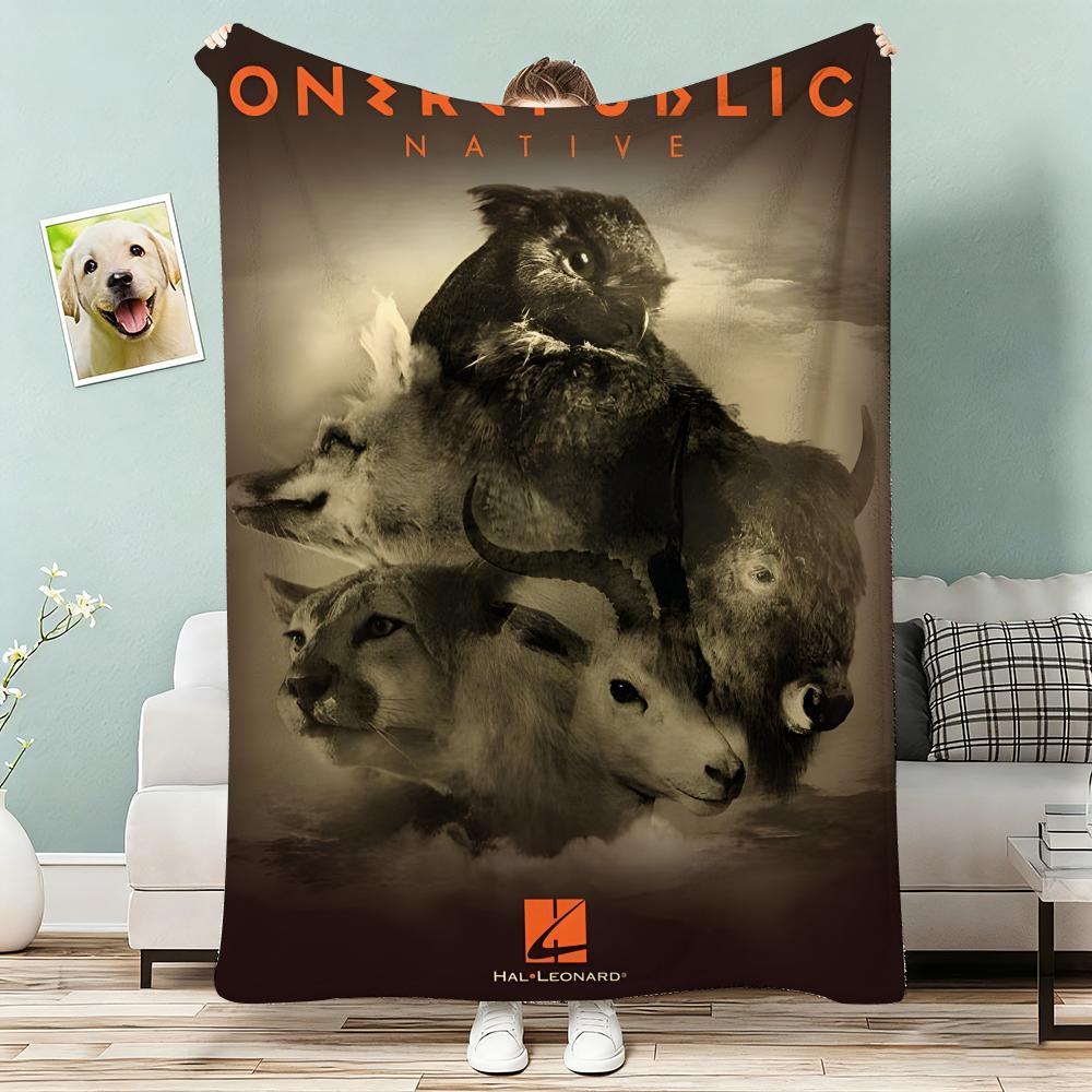 Onerepublic Throw Lightweight 240G Flannel Blanket Soft Skin-Friendly For Summer Cooling