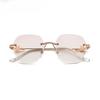 Women Men  Trendy Reading Glasses Anti-blue Light Eyeglasses Unisex Women Retro Rimless Eyewear
