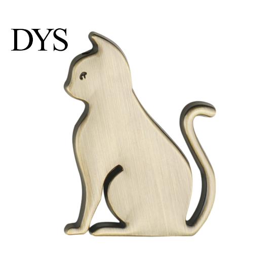 Car Stickers No Residue Decal Metal Cat 3D Animal Emblem for Scratch Hiding Chrome Removable Decals Finish Zinc Alloy Sticker Body And Trunk