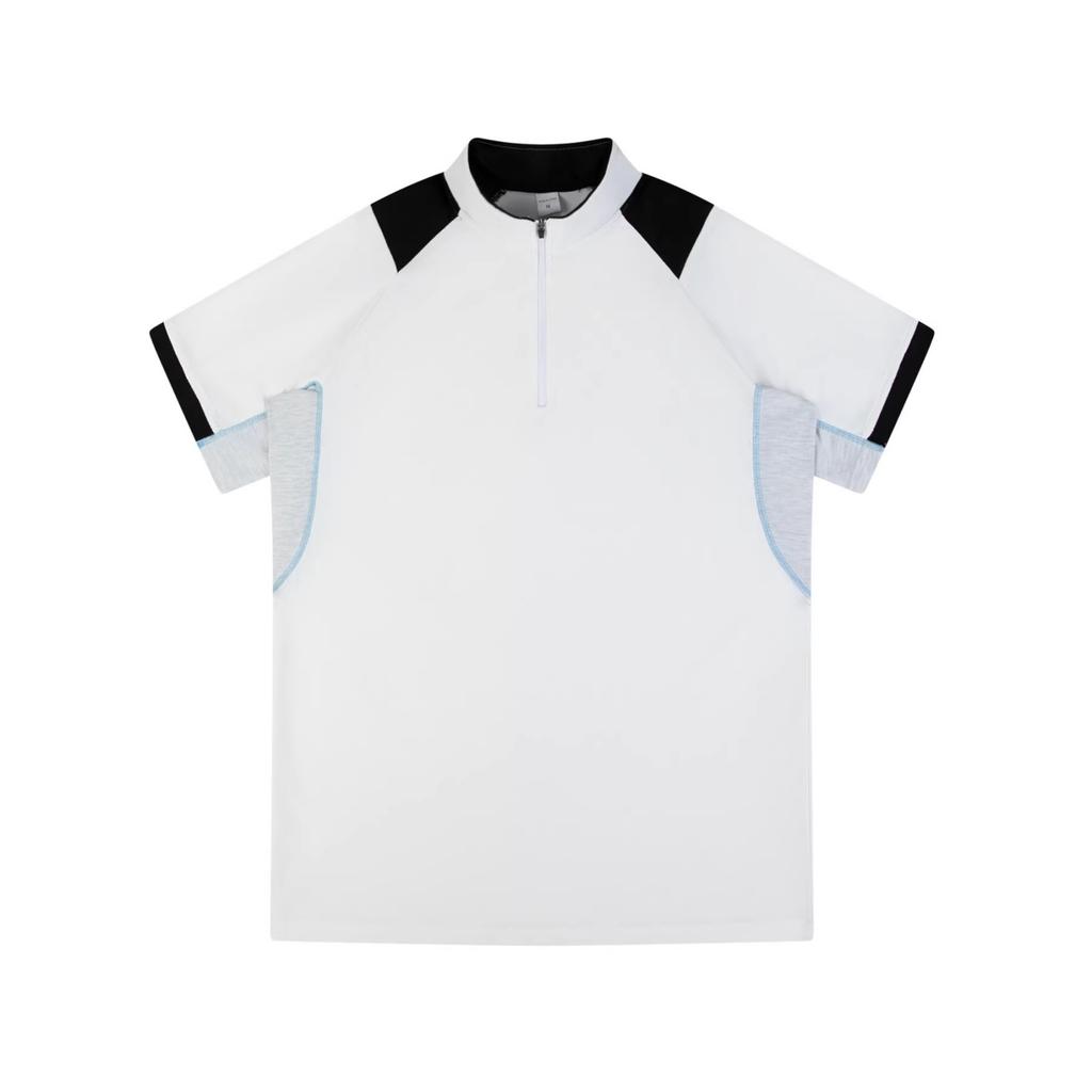Men's Quick Dry Stand Collar Athletic T-shirt, Short Sleeve Running Casual Workout Tops