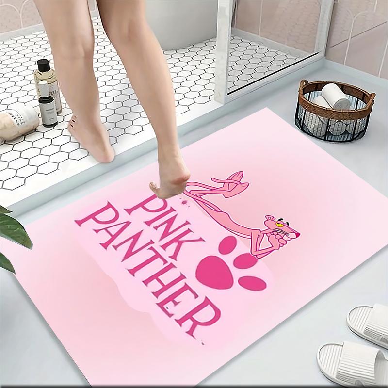 Pink Panther Logo Carpet Rug Soft Washable Antislip Home Living Room Sofa Mats Personalized Christmas Rug