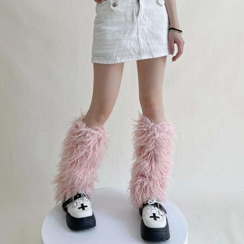 Plüsch-Beinwärmer Heiße Mädchen-Accessoires Hohe Wadenstiefel-Socken Abdecksocken
