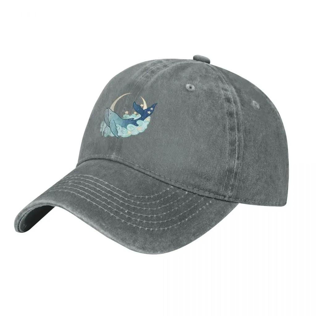 Flying Sky Whale Baseball Cap Luxury Hat Hiking Hat Custom Cap Wild Ball Hat Caps For Women Unisexs