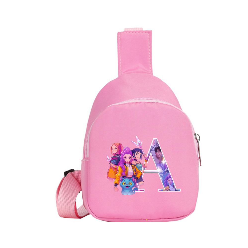 Anime Tegneserie 26 Engelsk Bogstav K-Pop Dæmonjægere Kawaii Brysttaske til Dreng Pige Skuldertaske Studerende Bærbar Crossbody Pung Barn Julegave