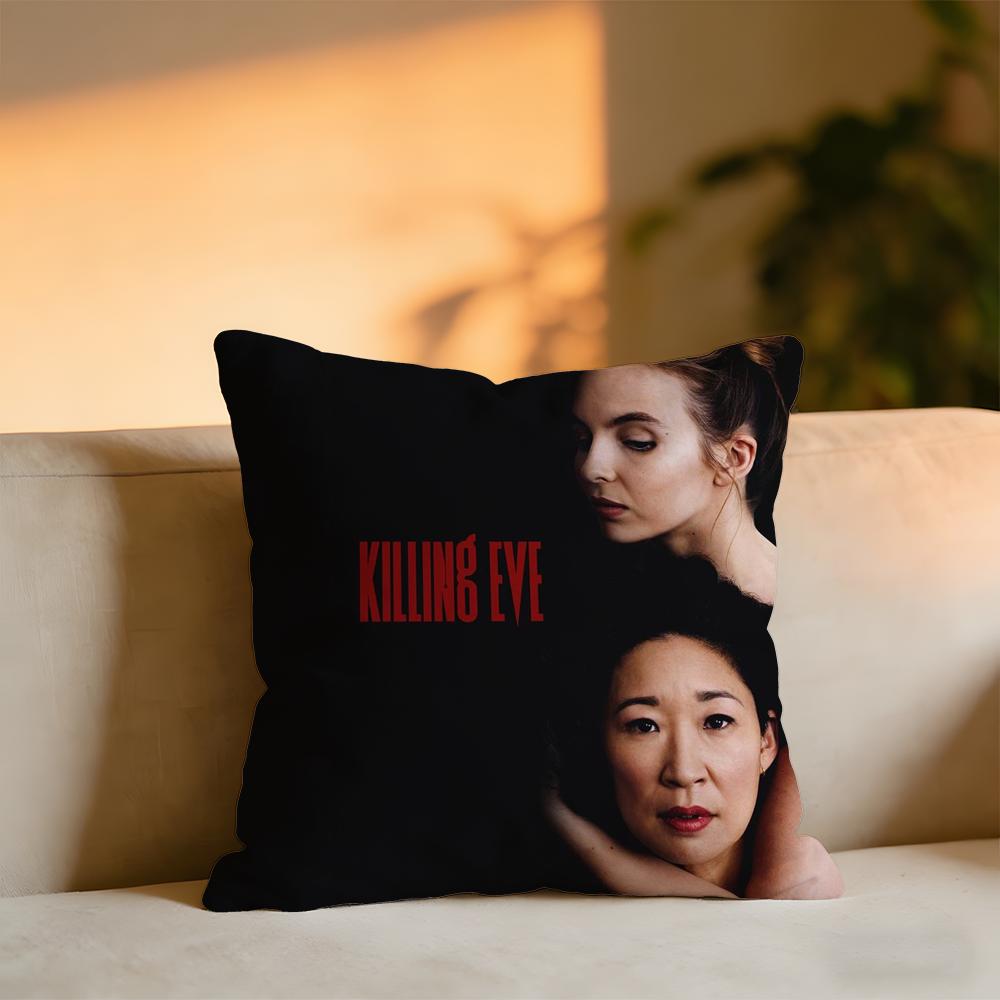 Killing Eve Cushion Cover Cozy Velvet Throw PillowSoft Warm Cushion For Sofa Bed
