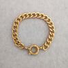 QMHJE Stainless Steel Bracelet Anklet Women Men Anchor Clasp Beads Chain Sailor Wheel Geometric Link Basic DIY Gold Silver