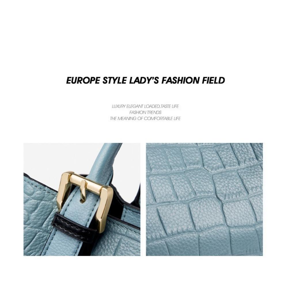 Leather Handbag Women's Large-capacity Women's Bag Trendy Atmosphere Messenger Commuter Women's Bag