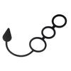 Men Time Delay Three Ring Cock Penis Lock Anal Butt Plug Prostate Massager Sex Toys