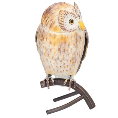 Sculptură Bufniță Fier Realistă Decorativă Statuetă Bufniță de Birou Meșteșuguri Ornament pentru Grădină Casă Birou