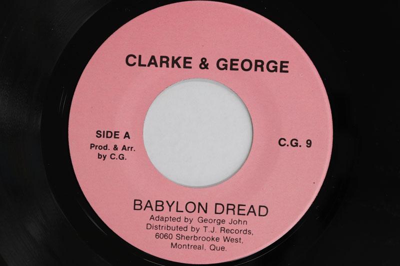 

7inch Record CLARKE GEORGE Babylon Dread Mercy Mercy CG9 CLARKE GEORGE 1980 Canada Reggae Ska Dub Used