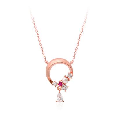 Rose Gold Moon Delumas Fashion Necklace
