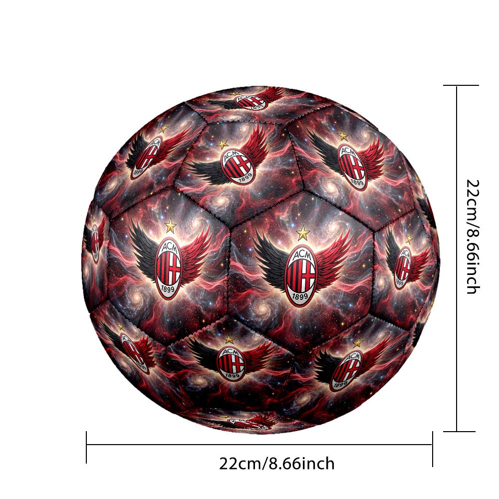 Pallone da calcio Tema AC Milan Taglia 5 Pallone da calcio Tocco Morbido Pallone da calcio per Allenamento Professionale per Sport all'Aperto