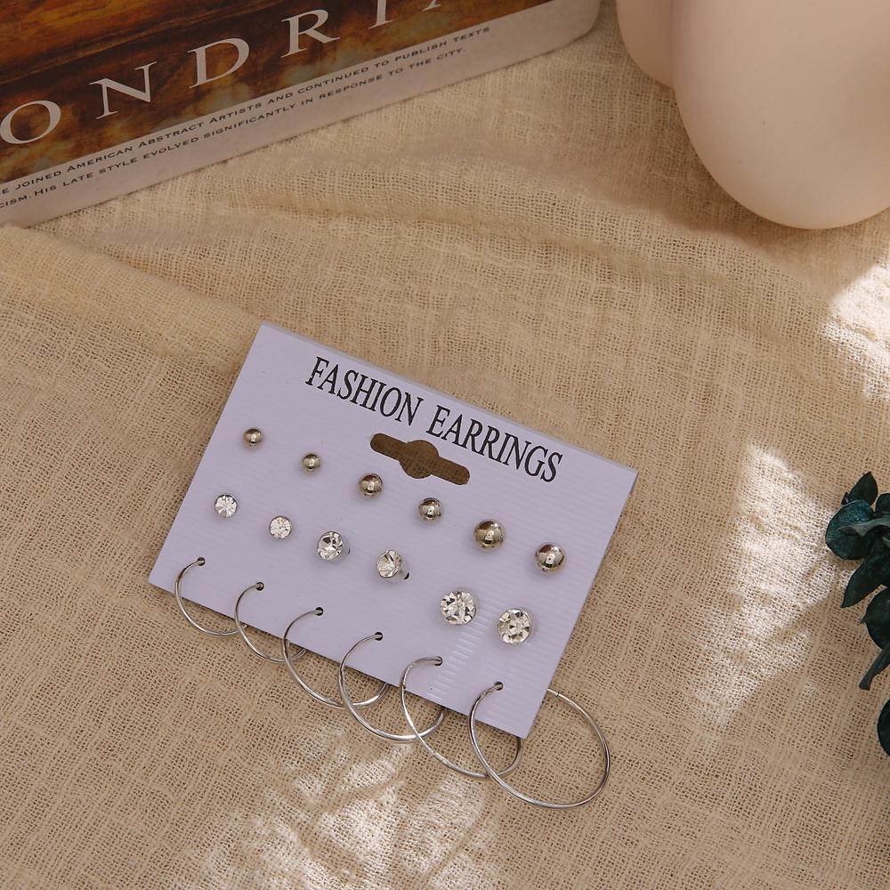 Classic Earrings 12 Pairs / Set Personalized Fashion Earring Set Suitable for Feminine Jewelry Earrings Jewelry