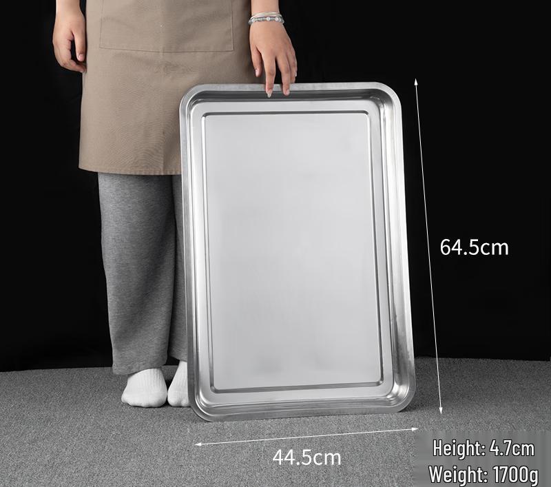Wuhe Extra-Large Stainless Steel Rectangular Serving Tray