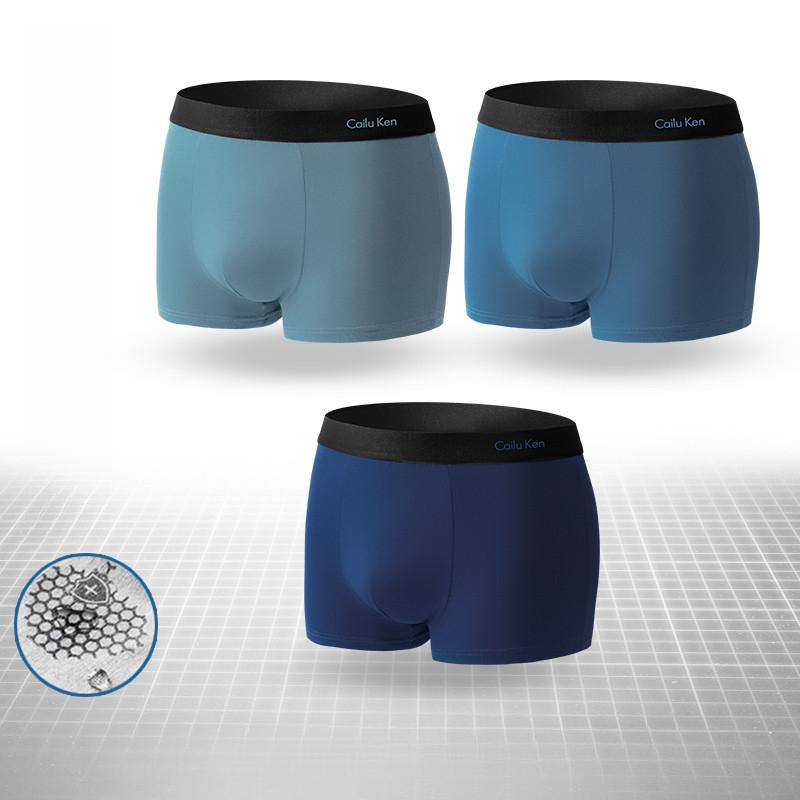 

3pcs Men s Underwear Men s Boxer Shorts Solid Color No Trace Four Cornered Underwear Men s Underwear Boxer Brief L