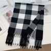 Fashion Rainbow Color Block Plaid Designer Winter Scarf Women Cashmere Shawl Stripe Blanket Wrap Outdoor Travel Warm Lady