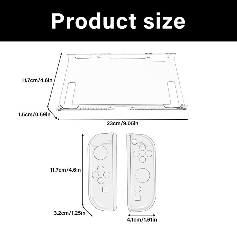 Shockproof Transparent Shell Very Thin Clear Case Dustproof Protective Case Gaming Spare Part for Consoles 2
