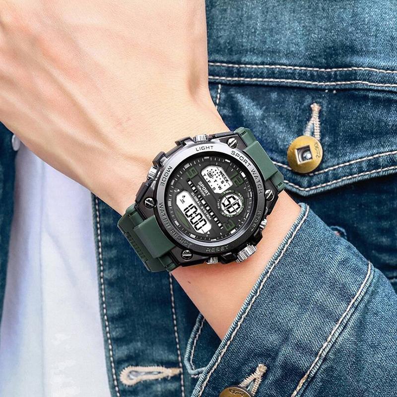 Men's Sports Watches 30M Waterproof Multifunction Clock Outdoor Military Digital Watch Smart Electronic Wristwatch for Man Kids