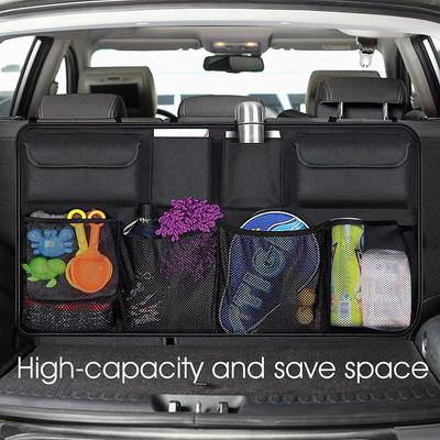 Organizzatore per Bagagliaio Auto Borsa da Appendere per Sedile Posteriore Universale Grande Capacità Oxford Multi-Tasche Borsa Organizer per Bagagliaio Auto