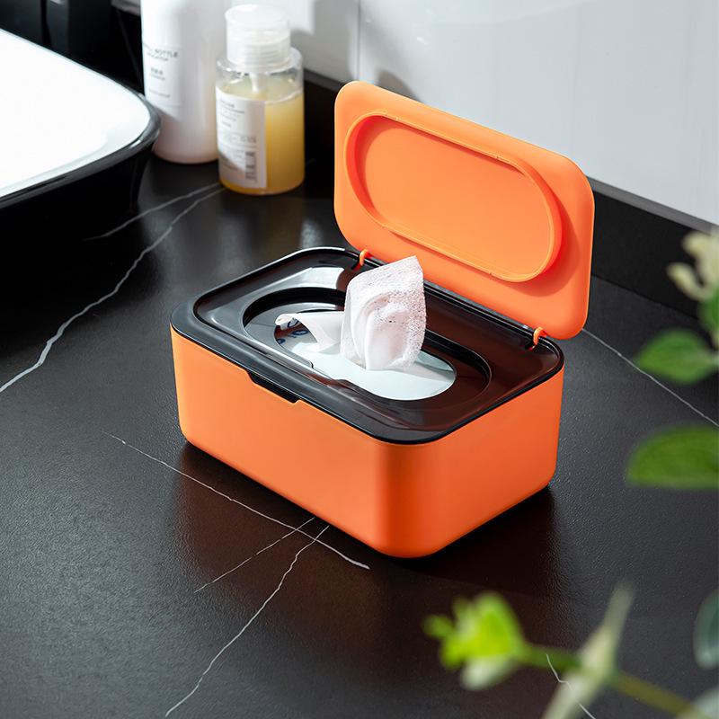 In-Stock Large Opening Wet Wipe Box with Lid: Multi-functional Tissue & Mask Storage