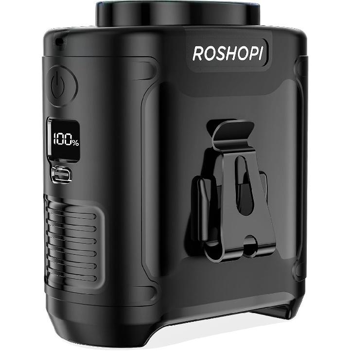 2025 AI Portable Fan Rechargeable -10000mAh, 40H Work Time with 5 Speeds 16000RPM Strong Airflow, Personal Waist Fan with LED Light for Clip On Belt,