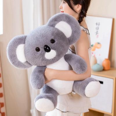Weiches sitzendes graues Koala-Plüschtier, Simulation eines süßen australischen Koalas, Stofftier, Stofftier für Kinder, Weihnachtsgeschenke