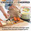 Garlic Crusher, Kitchen Large Premium Garlic Press Set Stainless Steel Bigger Bowl & Rust Proof Safe Garlic Mincer Tool