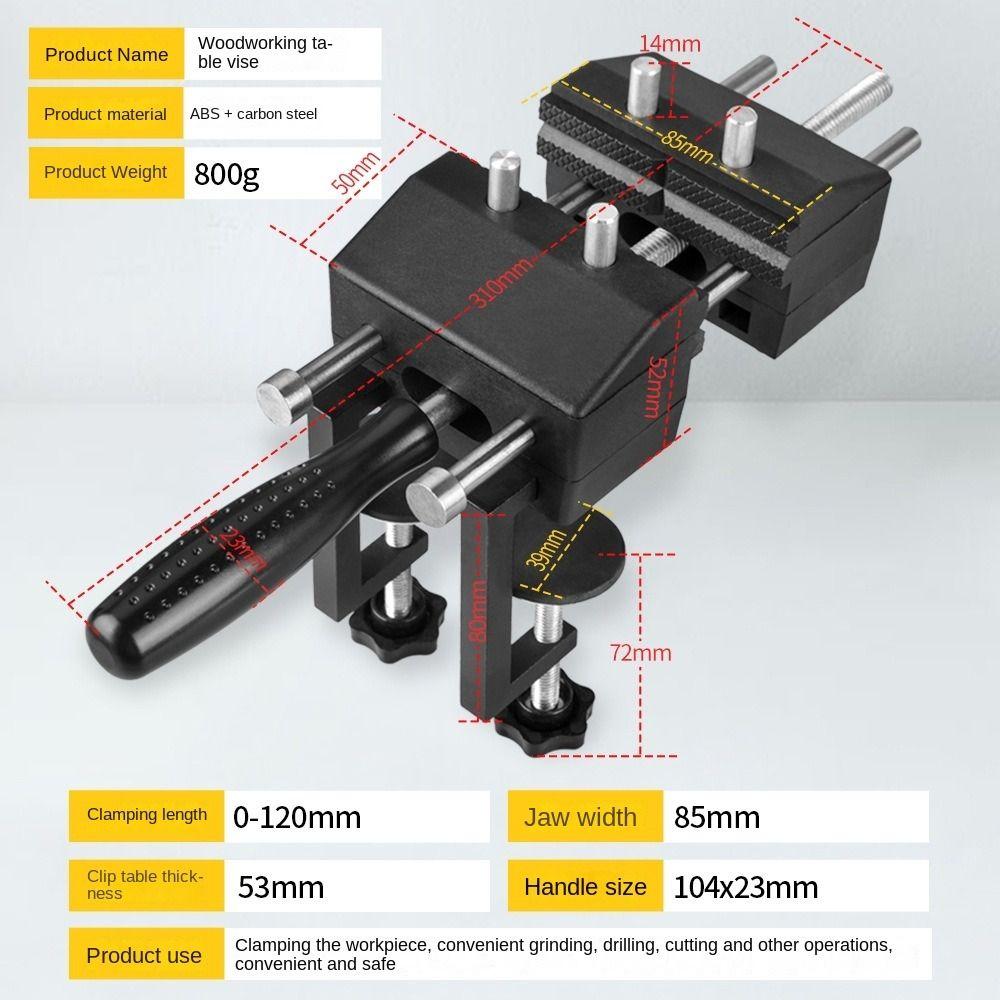 Flat Mouth Workbench Clamping Tool Multi -angle Table Clamp Vise Working Table Vise  Woodworking