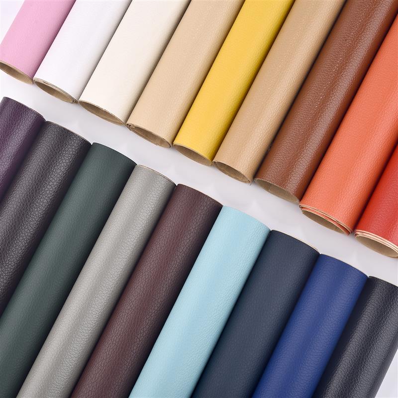 5Pcs 10*20cm Self-Adhesive Leather Stickers Strong Viscosity Artificial Litchi PU Leather Repair Patch For Sofa Car Seat Decals