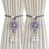 2Pcs Minimalist Floral Curtain Tiebacks Modern Curtain Holdbacks  Hanging Ornament