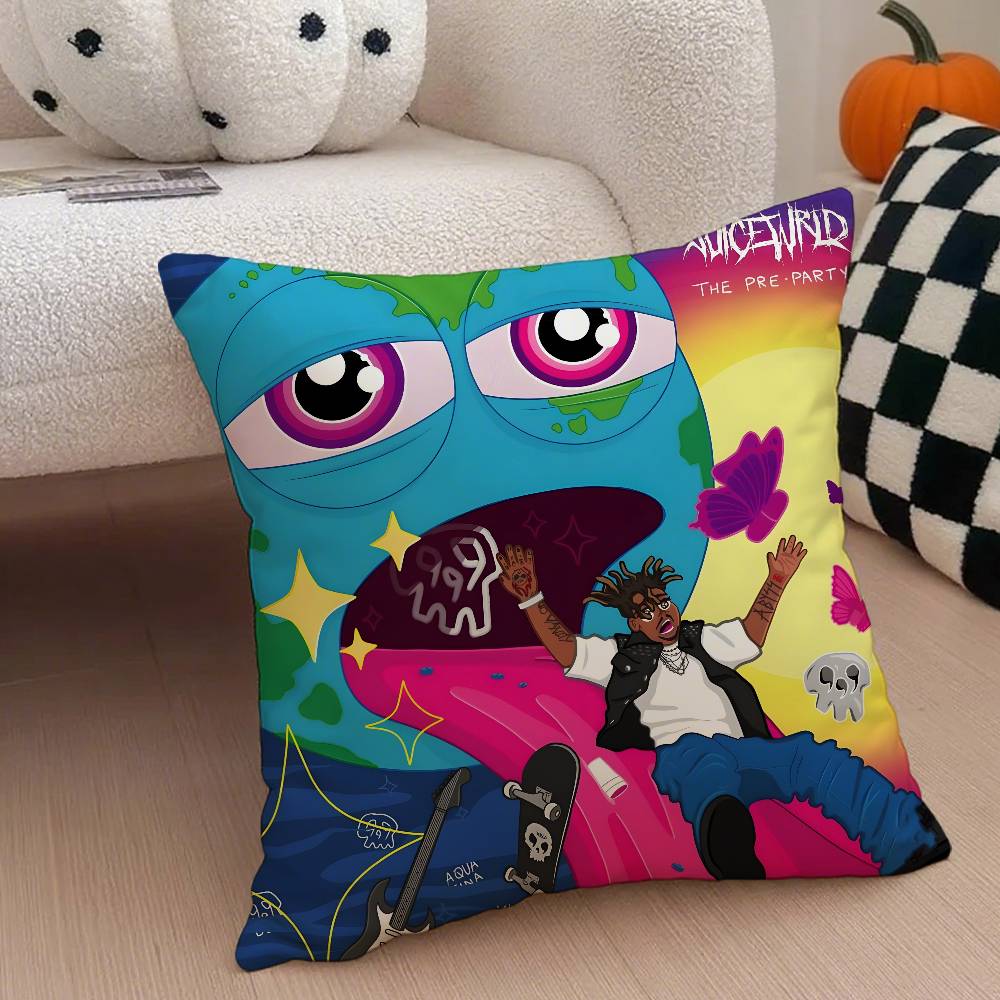 Sänger J-Juice WRLD-MT The Party Never Ends Kissenbezug Komfort Sofa Bett Seidig elegant Verdeckter Reißverschluss Dekorative Kissenhülle