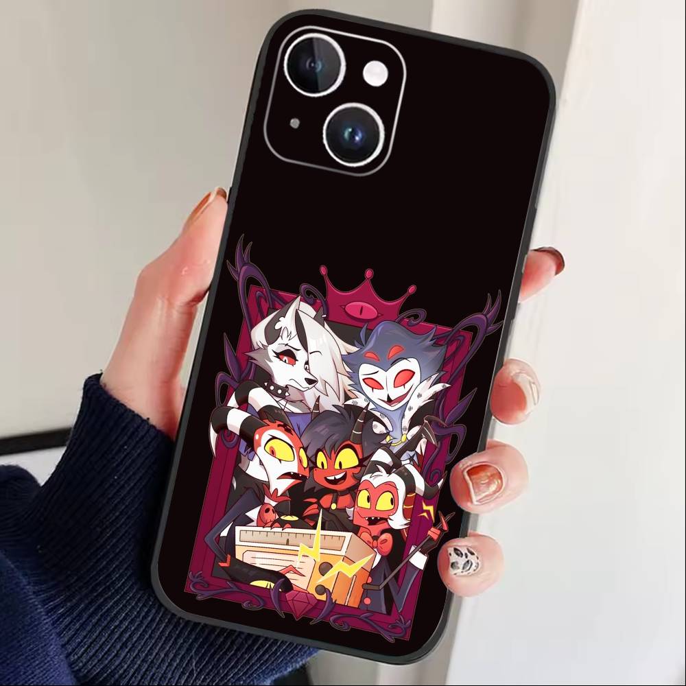 S-Helluva Boss Phone Case For iPhone17,16,15,14,13,12 Plus,Max Soft Silicone Black Cover