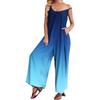 Women's Casual Sleeveless Adjustable Strap Jumpsuit Long Pants Jumpsuit With Pockets