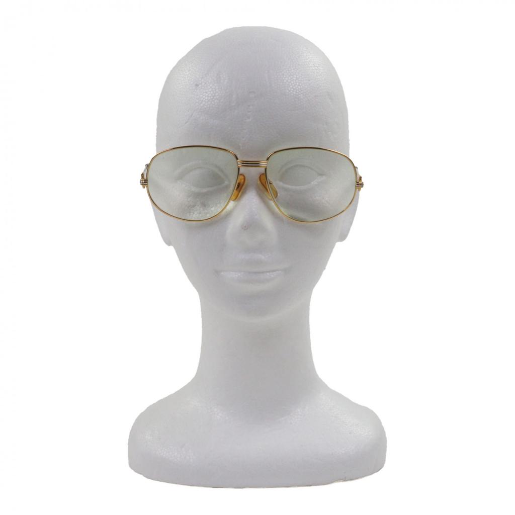 Very Good Cartier Glasses Trinity Logo Metal gold mens Used