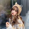 Frog knitted wool hat women's autumn and winter cute headgear knitted headgear green hat tide earmuffs keep warm