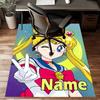 Custom Sailor Moon  Mat Personalized Name, Polyester Washable Indoor Entryway Rug, Gift for Christmas, Easter, Thanksgiving Day