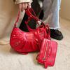 Bag women's new 2025 Korean version fashion rivet personalized armpit bag ins candy-colored one-shoulder dumpling bag