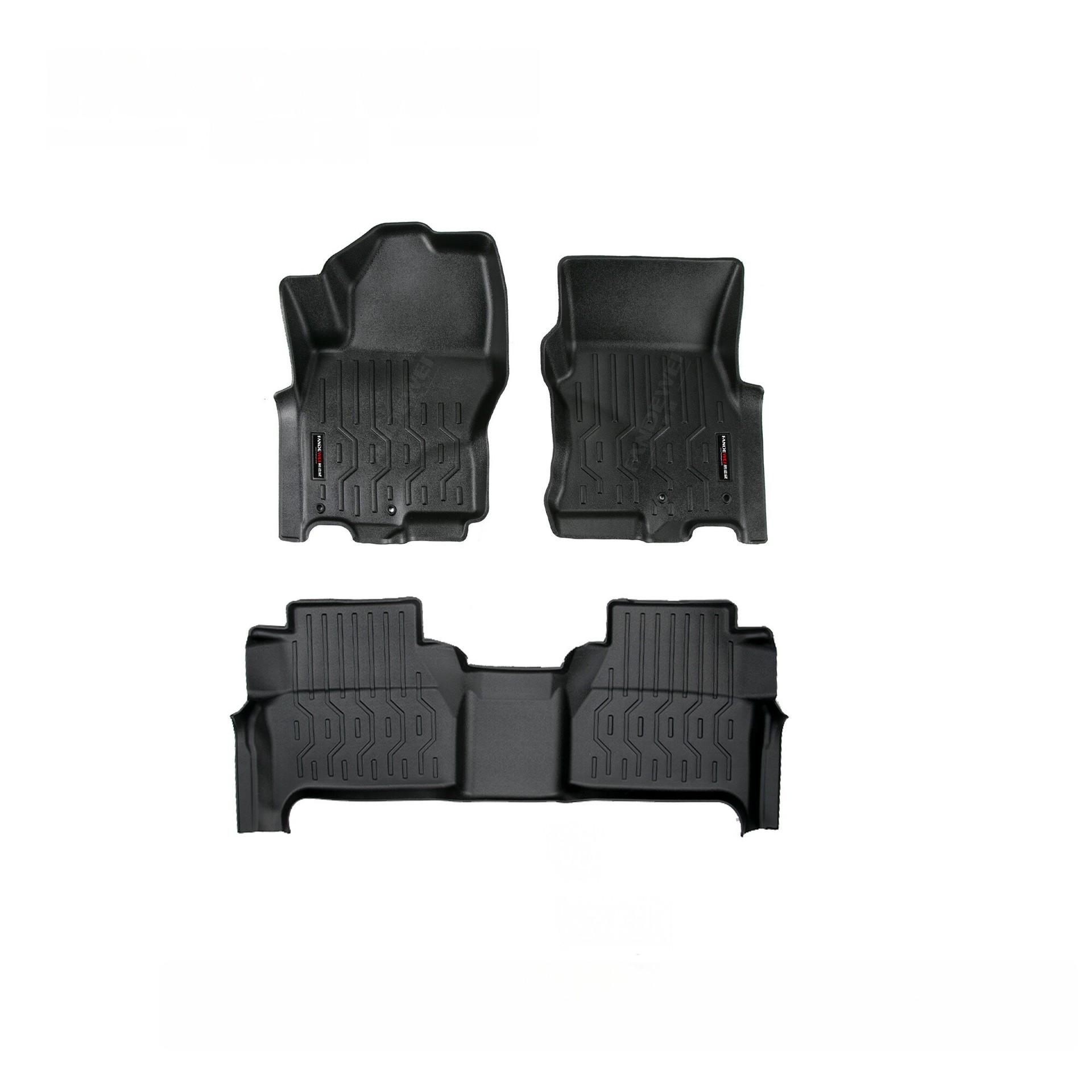 3D Custom-Fit Waterproof Floor Mats for 2022 Nissan Frontier (All-Weather TPE)