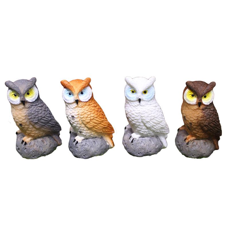 Artisanat en Résine Hibou de Simulation: Ornements de Jardin Micro Paysage