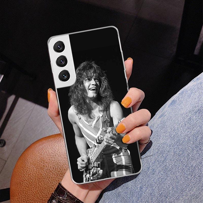 Eddie Van Halen Graphic Guitar Phone Case For Samsung Galaxy S24 S25 Edge S26 Ultra S23 S22 S21 Plus S20 FE + Personalized Print